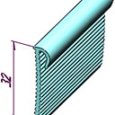 Сопутствующие материалы Плинтус MA 32  для завода на стену RAL 7046  | FLOORDEALER